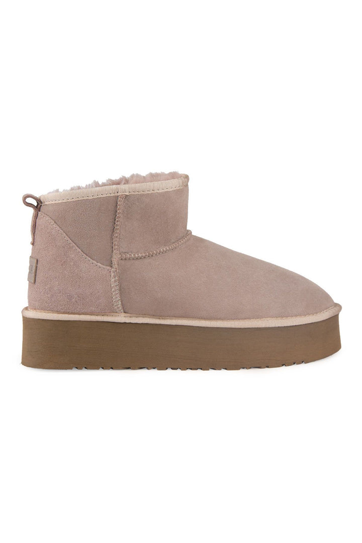 Pegia High Sole Shearling Women's Boots 191300  - Latte