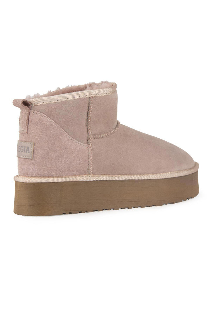 Pegia High Sole Shearling Women's Boots 191300  - Latte