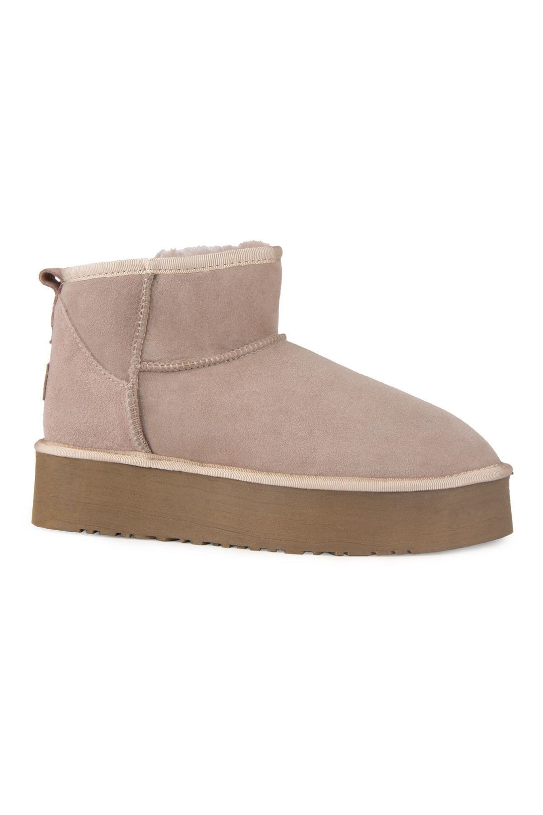 Pegia High Sole Shearling Women's Boots 191300  - Latte