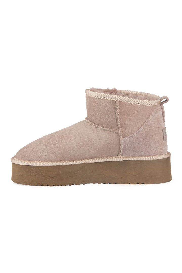Pegia High Sole Shearling Women's Boots 191300  - Latte