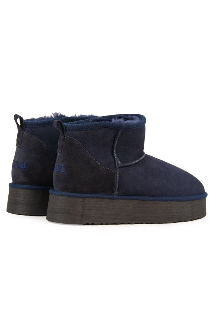 Pegia Women's Sheepskin Boots 191308  - Navy
