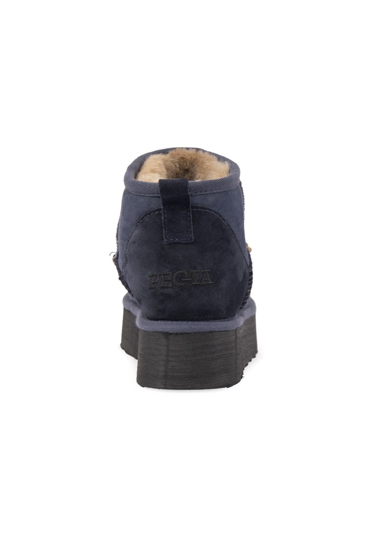 Pegia Women's Platform Sheepskin Boots 191313  - Navy