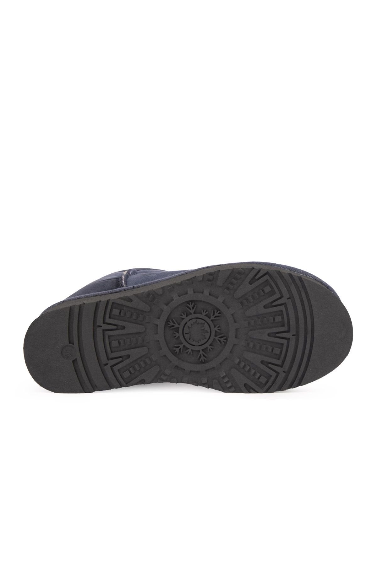 Pegia Women's Platform Sheepskin Boots 191313  - Navy
