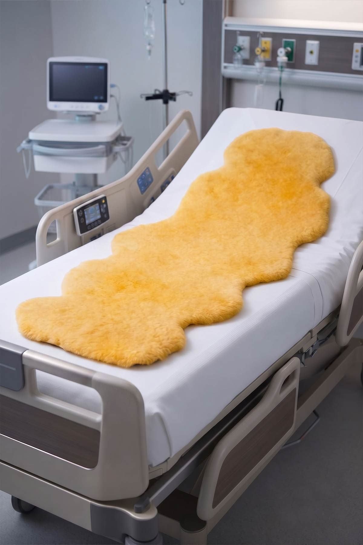 Sheepy Care Double Bed-Spread From Medical Sheepskin MDK005-1  - Natural