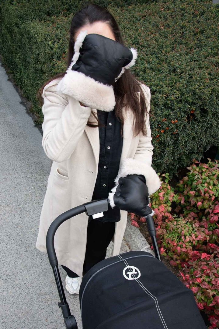 Sheepy Care Sheepskin Stroller Gloves BBK001  - Black
