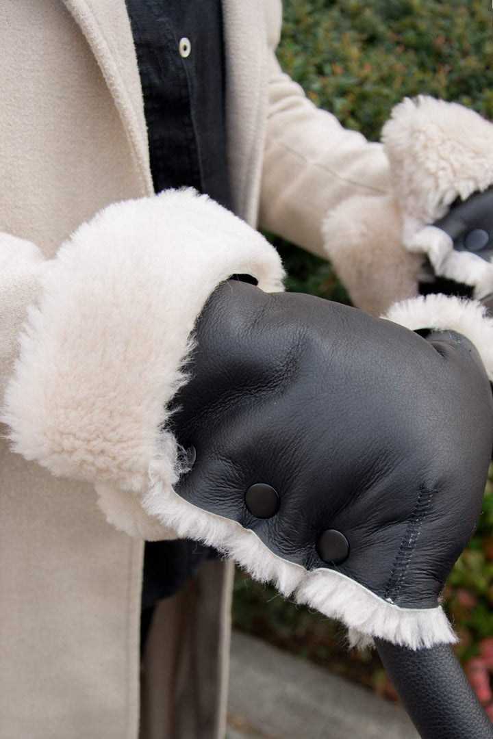 Sheepy Care Sheepskin Stroller Gloves BBK001  - Black