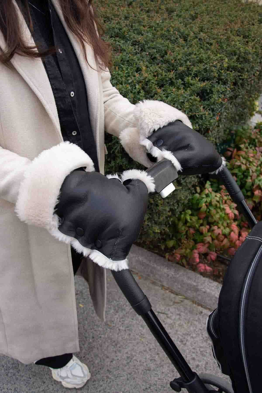 Sheepy Care Sheepskin Stroller Gloves BBK001  - Black