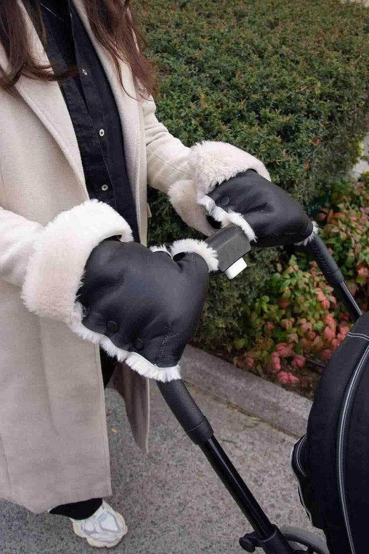 Sheepy Care Sheepskin Stroller Gloves BBK001  - Black