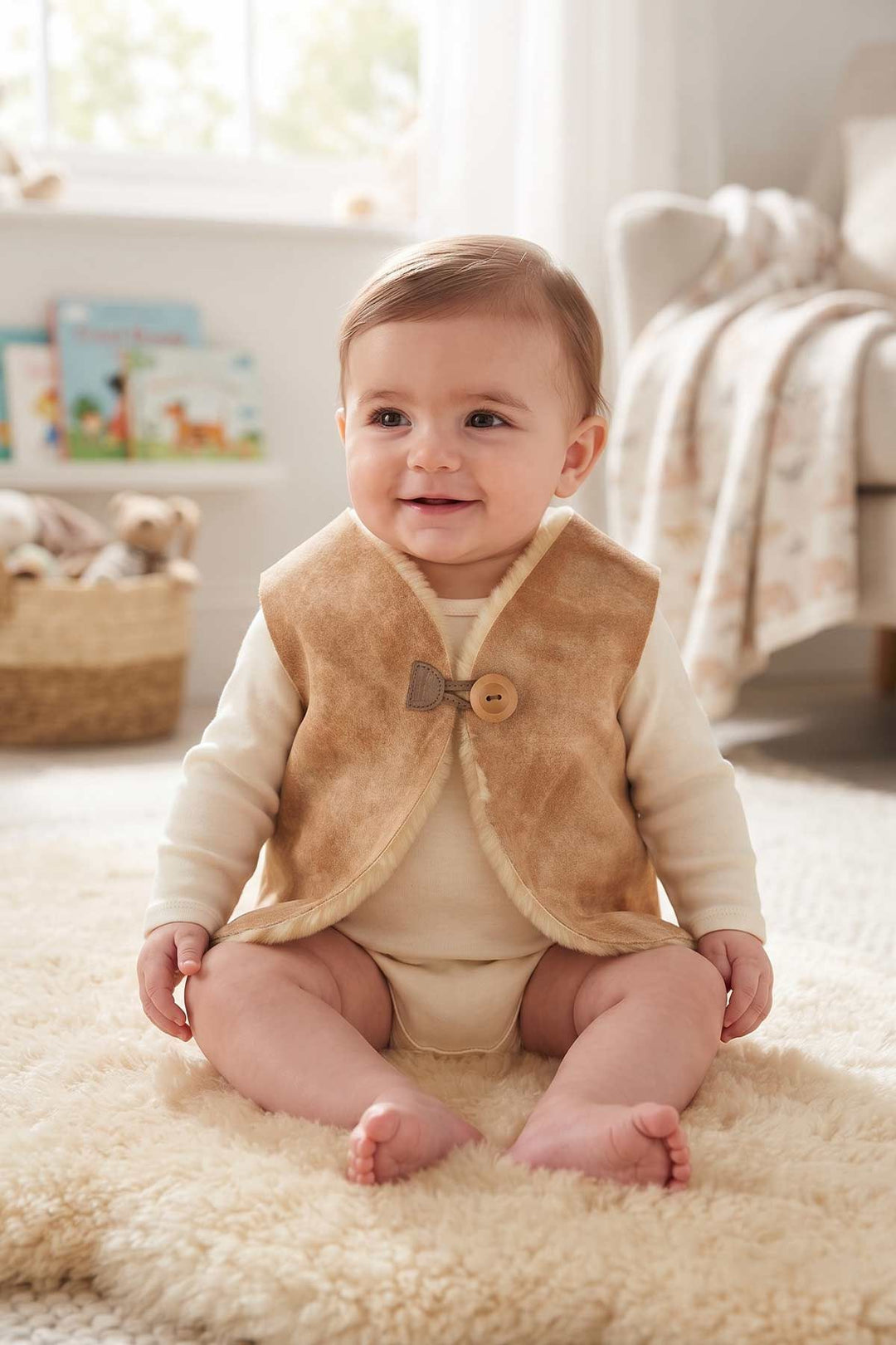Sheepy Care Medical Sheepskin Baby Vest MDK033  - Natural