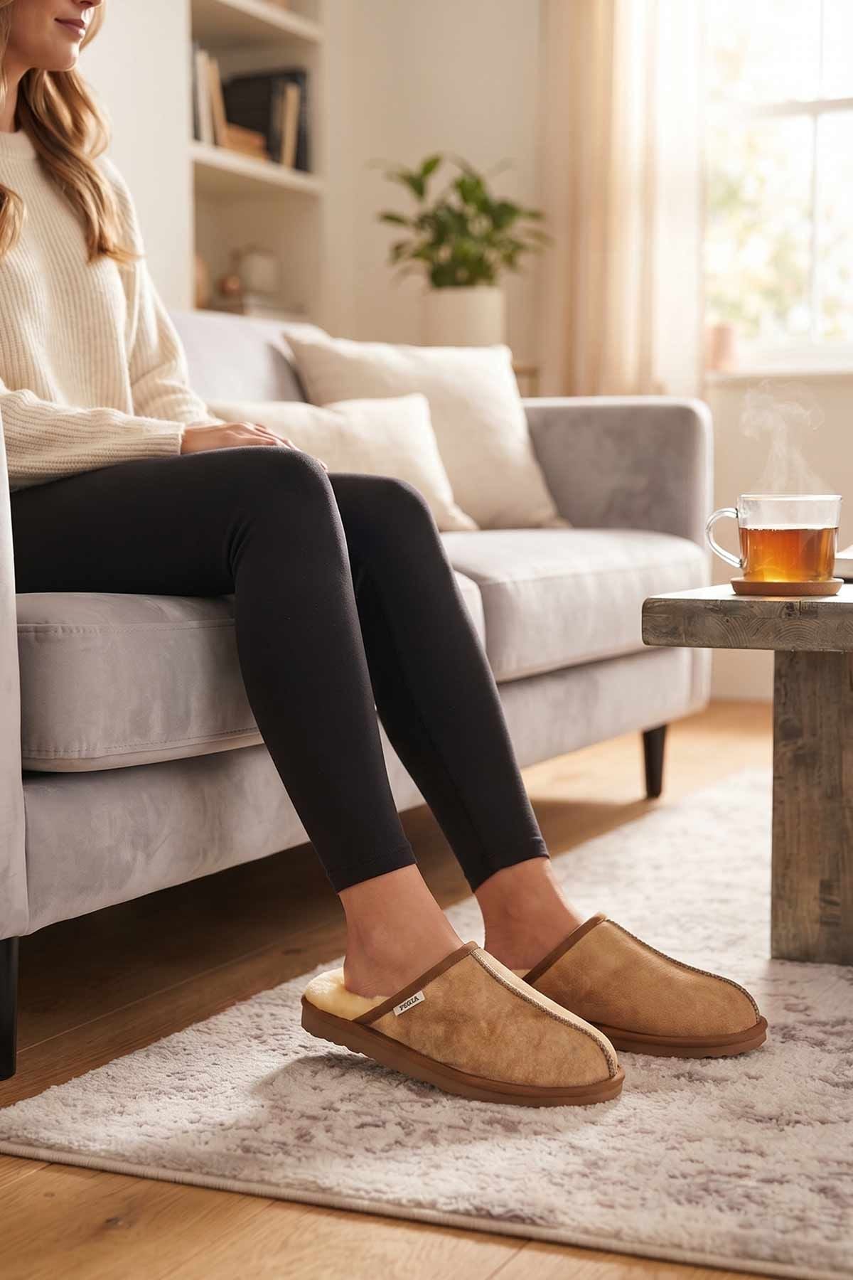 Sheepy Care Medical Sheepskin Home Slipper MDK025  - Natural