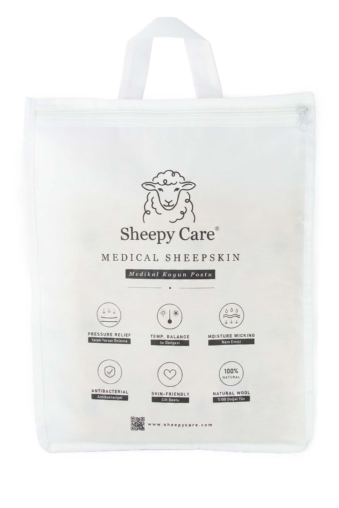 Sheepy Care Medical Sheepskin Crutch Pad Cover MDK044  - Natural