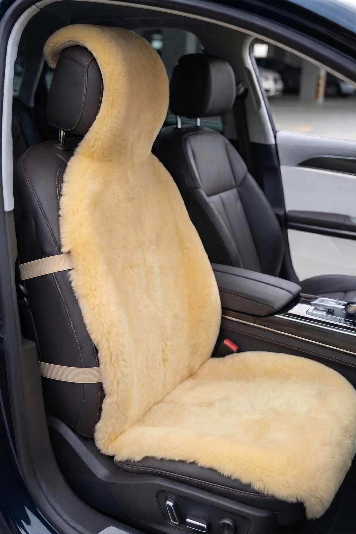 Sheppy Care Medical Sheepskin Car Seat Cushion MDK016  - Natural