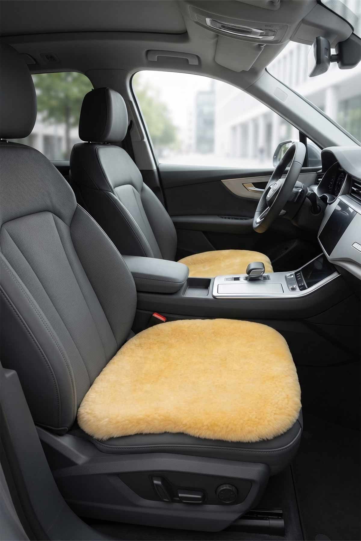 Sheepy Care Medical Sheepskin Car Seat Cushion Set MDK046  - Natural