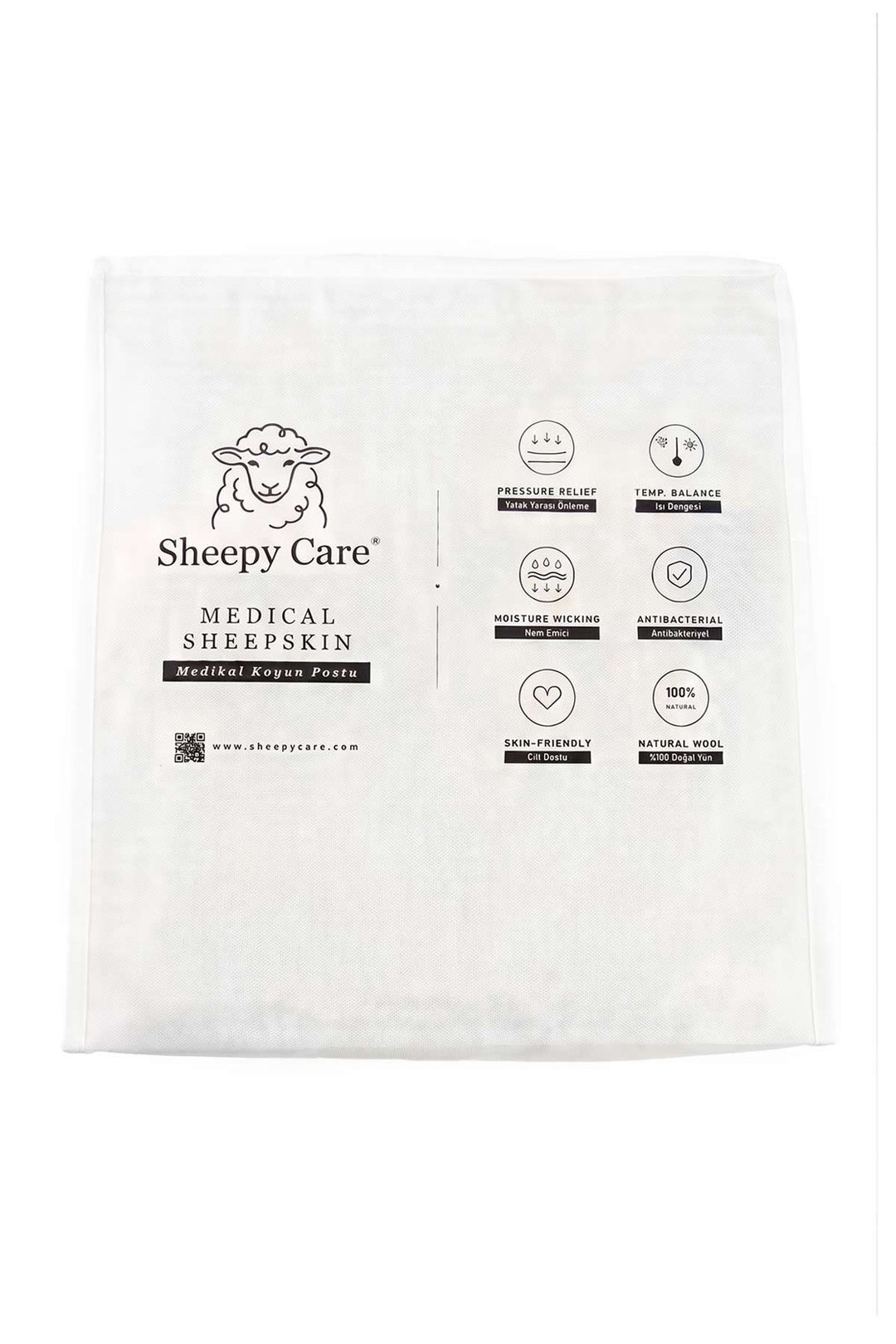 Sheepy Care Medical Sheepskin Car Seat Cushion Set MDK046  - Natural