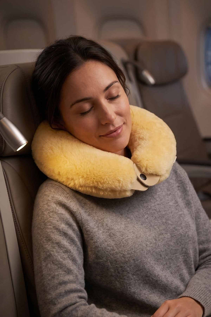 Sheepy Care Medical Sheepskin Travel Pillow MDK009  - Natural