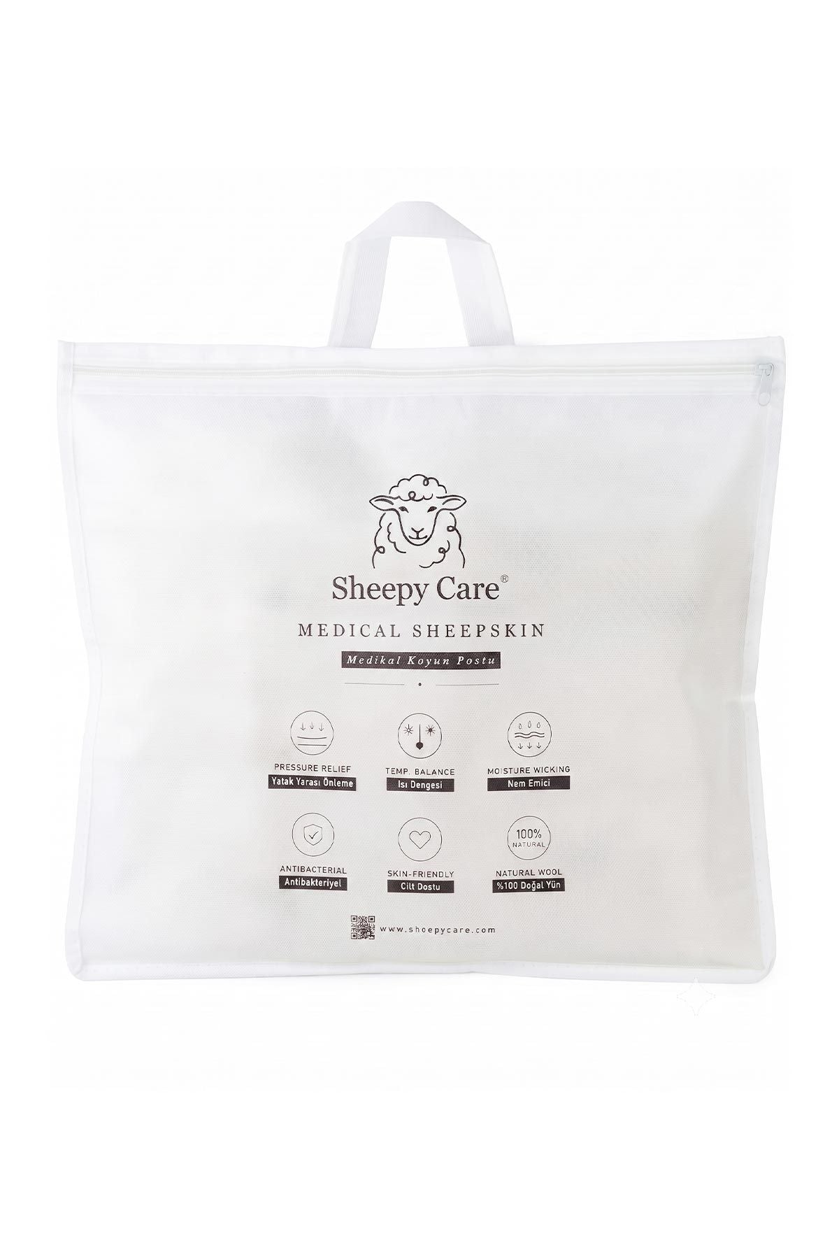 Sheepy Care Medical Sheepskin Wheelchair Cushion MDK014  - Natural