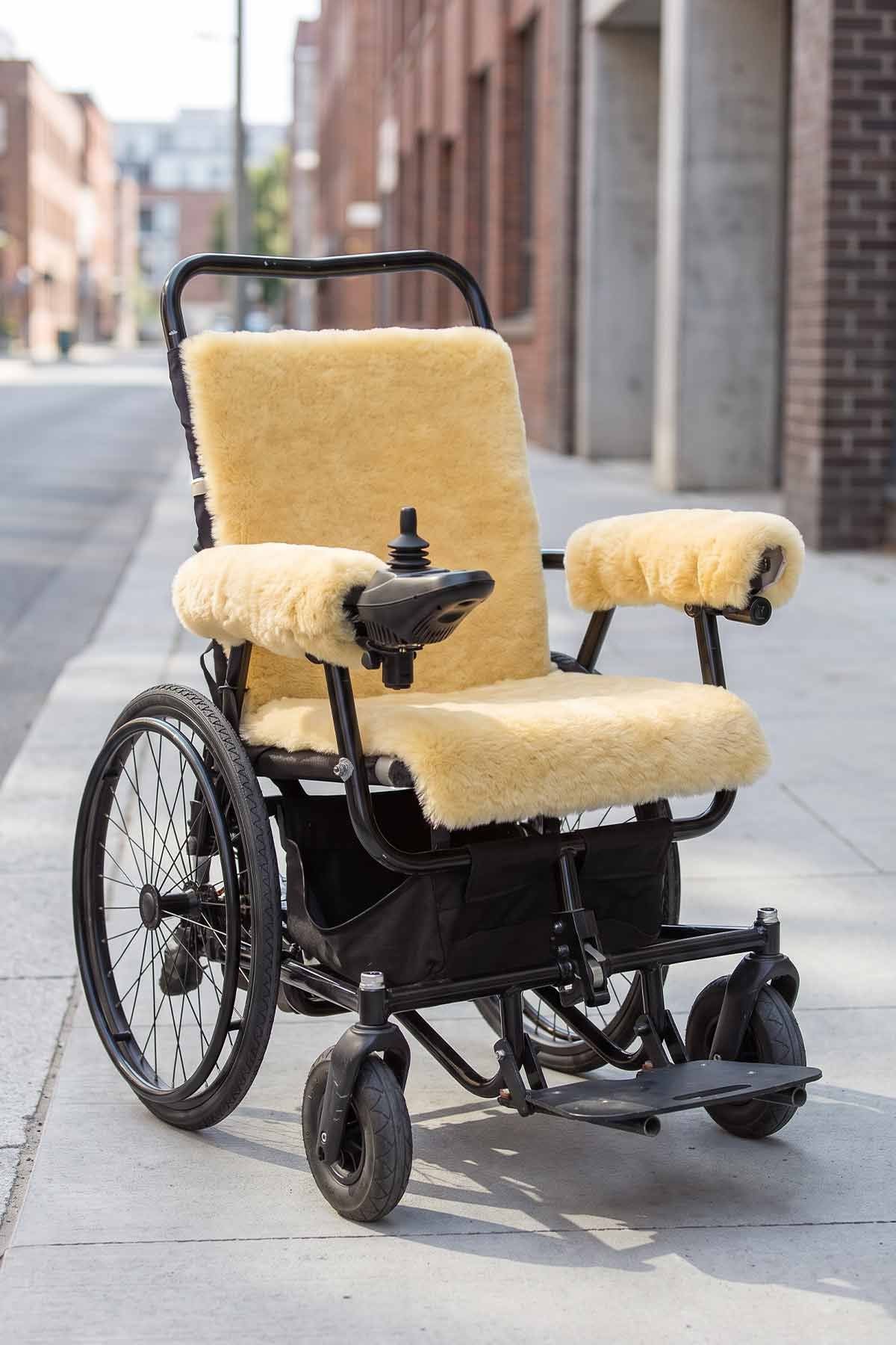 Sheepy Care Medical Sheepskin Wheelchair Cushion MDK014  - Natural