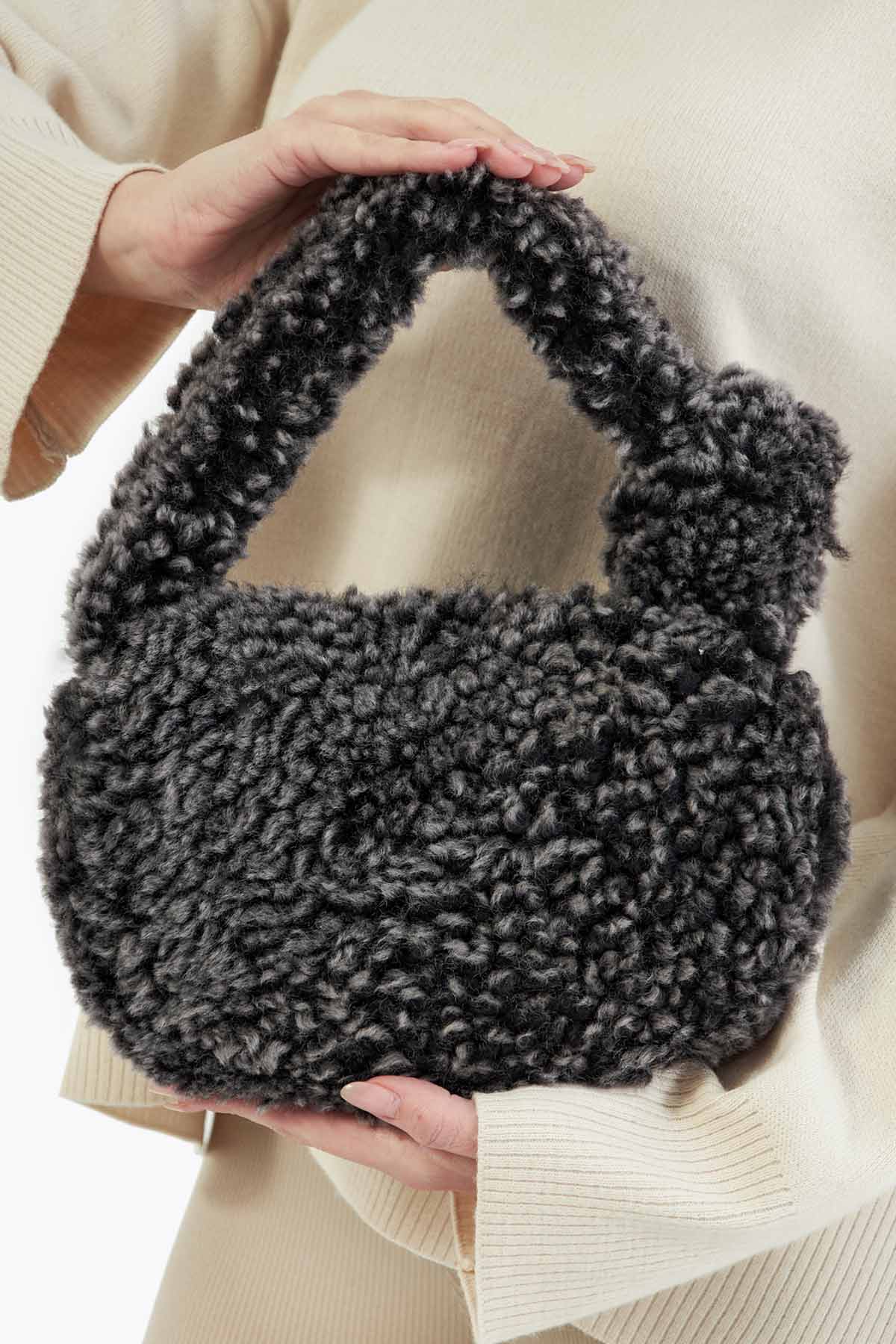 Pegia Lova Shearling Mini Handbag - Pegia