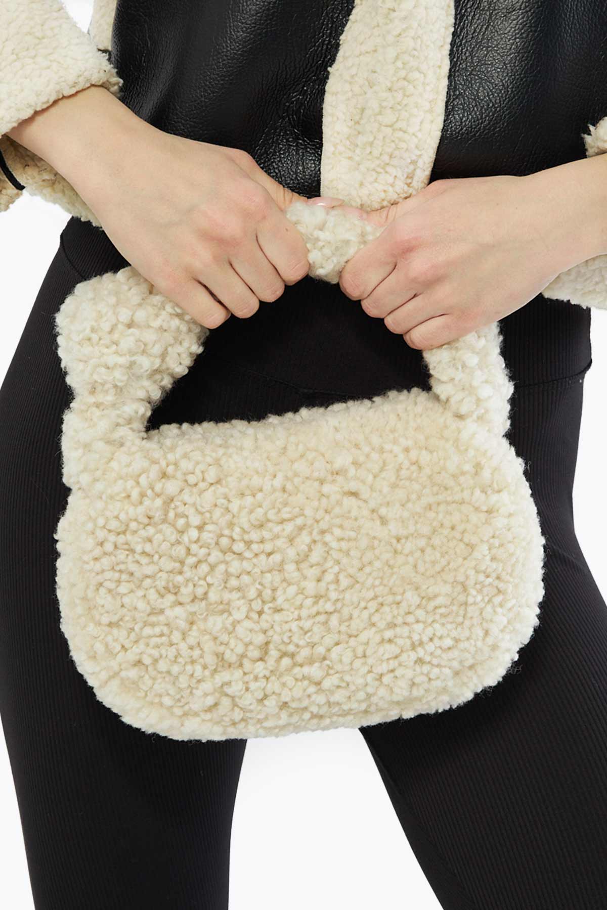 Pegia Lova Shearling Mini Handbag