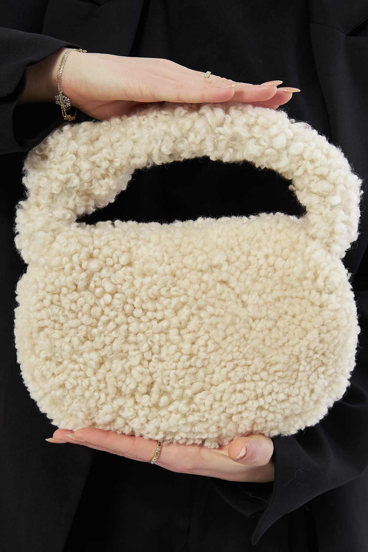 Pegia Lova Shearling Mini Handbag - Pegia