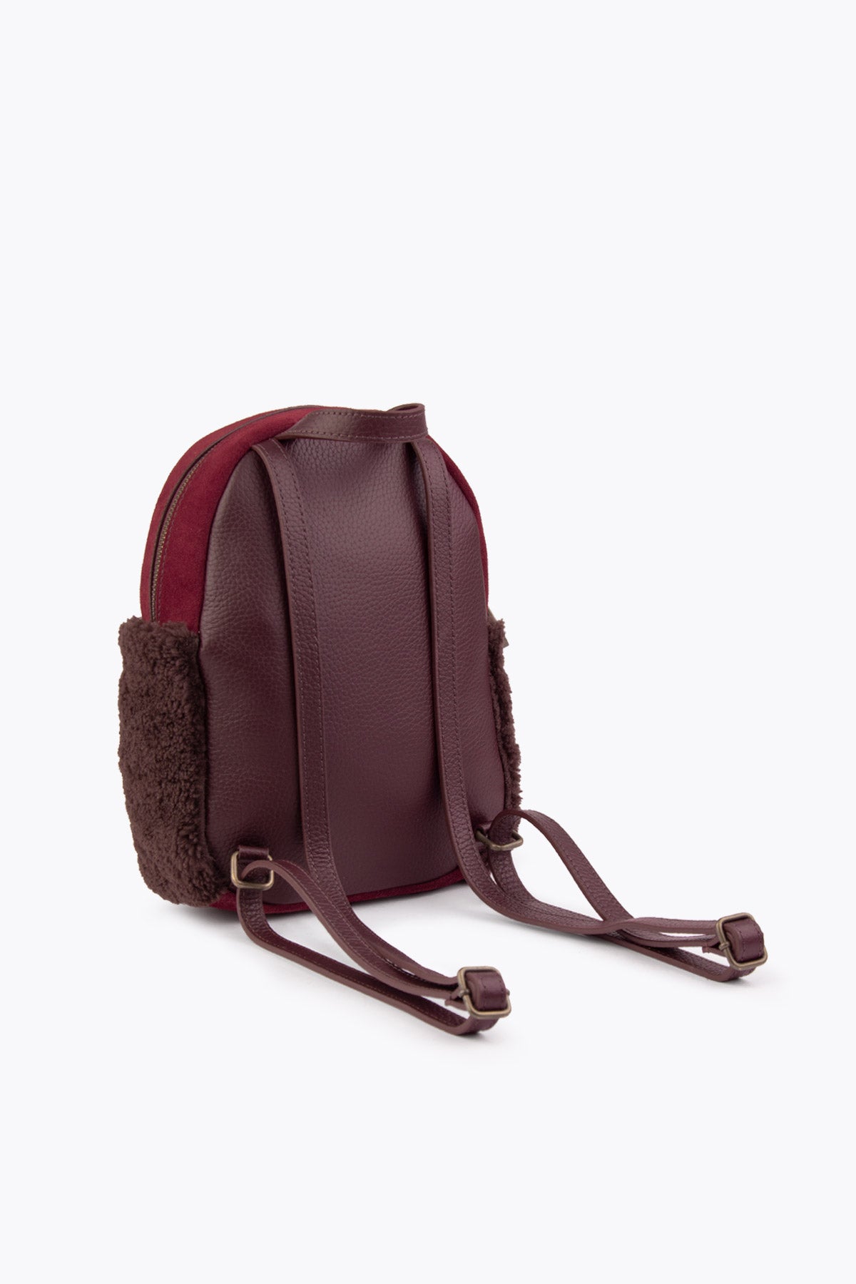 Pegia Moso Shearling Mini Backpack