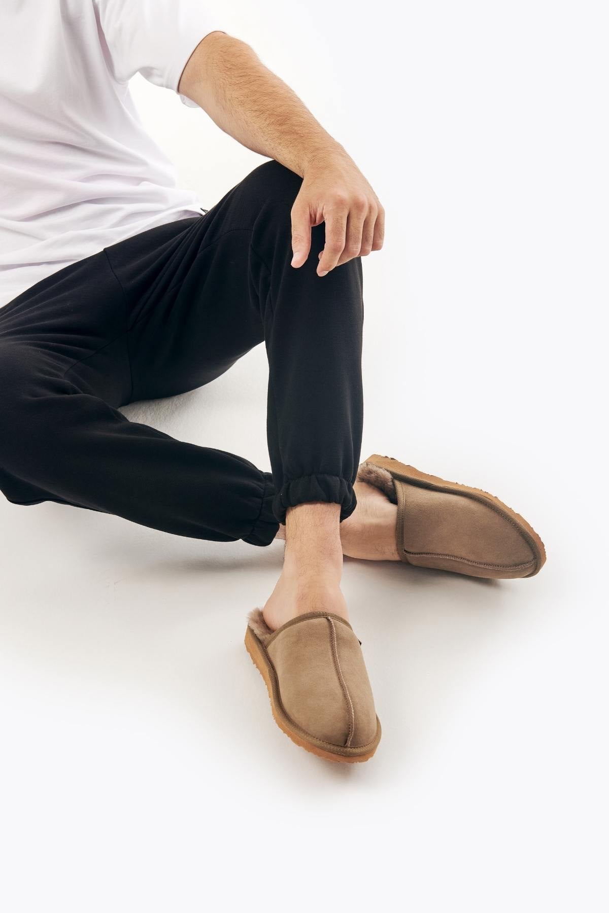 Pegia Fermo Shearling Men's Slippers - Pegia