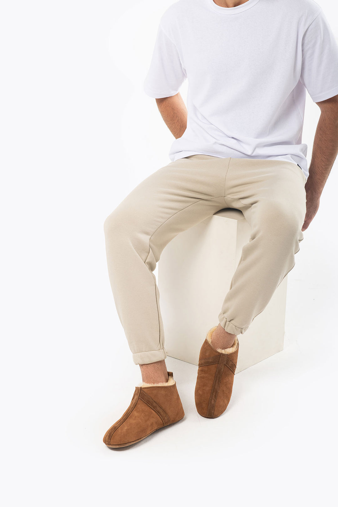 Pegia Homer Unisex Shearling Bootie Slippers - Pegia