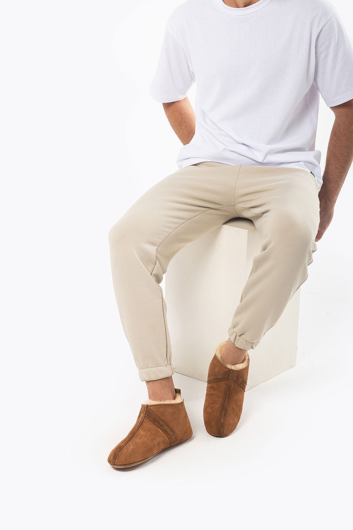 Pegia Homer Unisex Shearling Bootie Slippers - Pegia