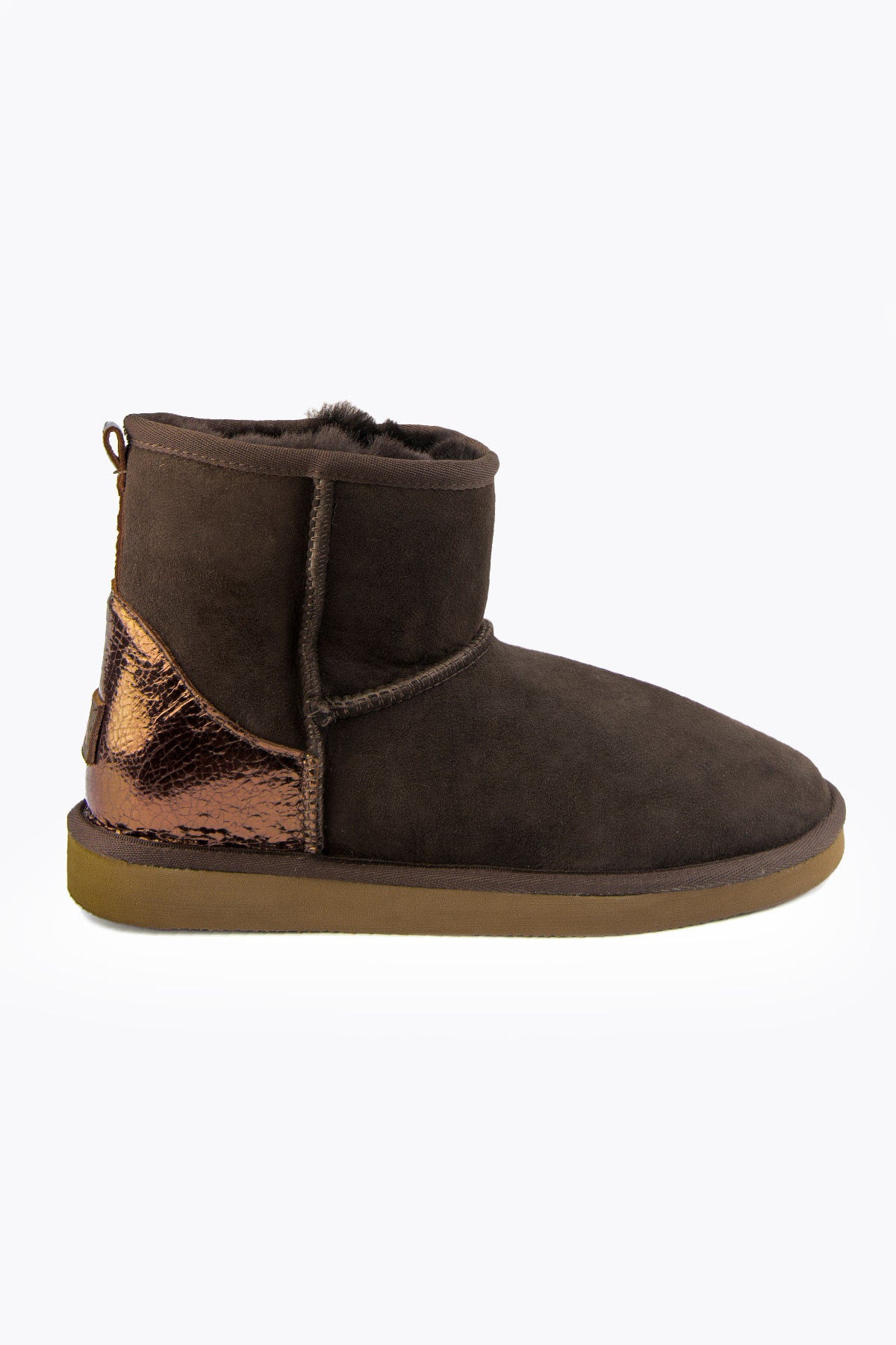 Pegia Jelsa Glossy Detailed Genuine Suede Women's Short Boots - Pegia