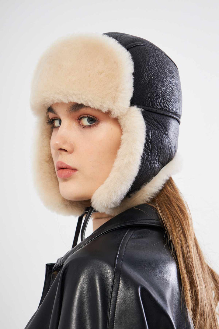 Pegia Holte Sheepskin Unisex Aviator Hat - Pegia