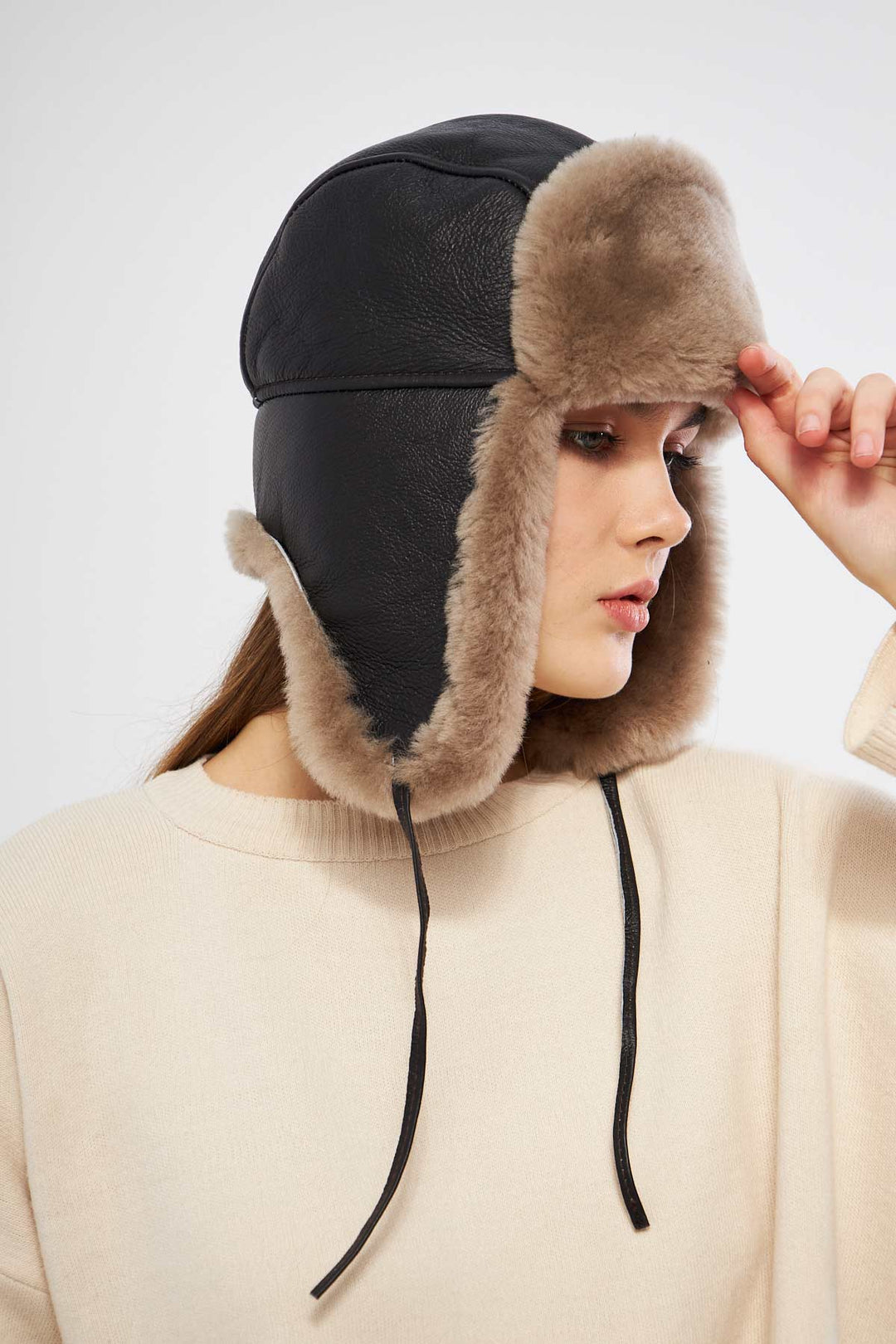 Pegia Holte Sheepskin Unisex Aviator Hat - Pegia
