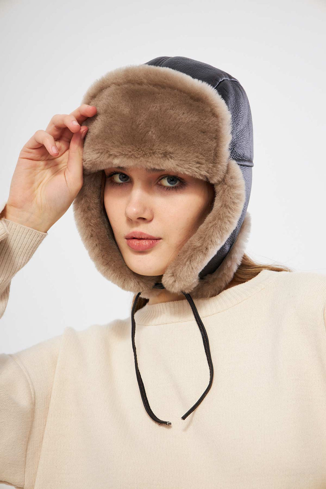 Pegia Holte Sheepskin Unisex Aviator Hat - Pegia