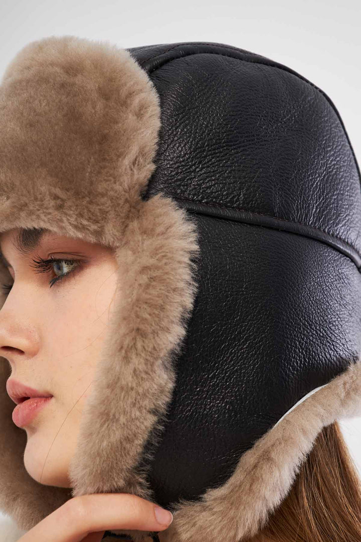 Pegia Holte Sheepskin Unisex Aviator Hat - Pegia