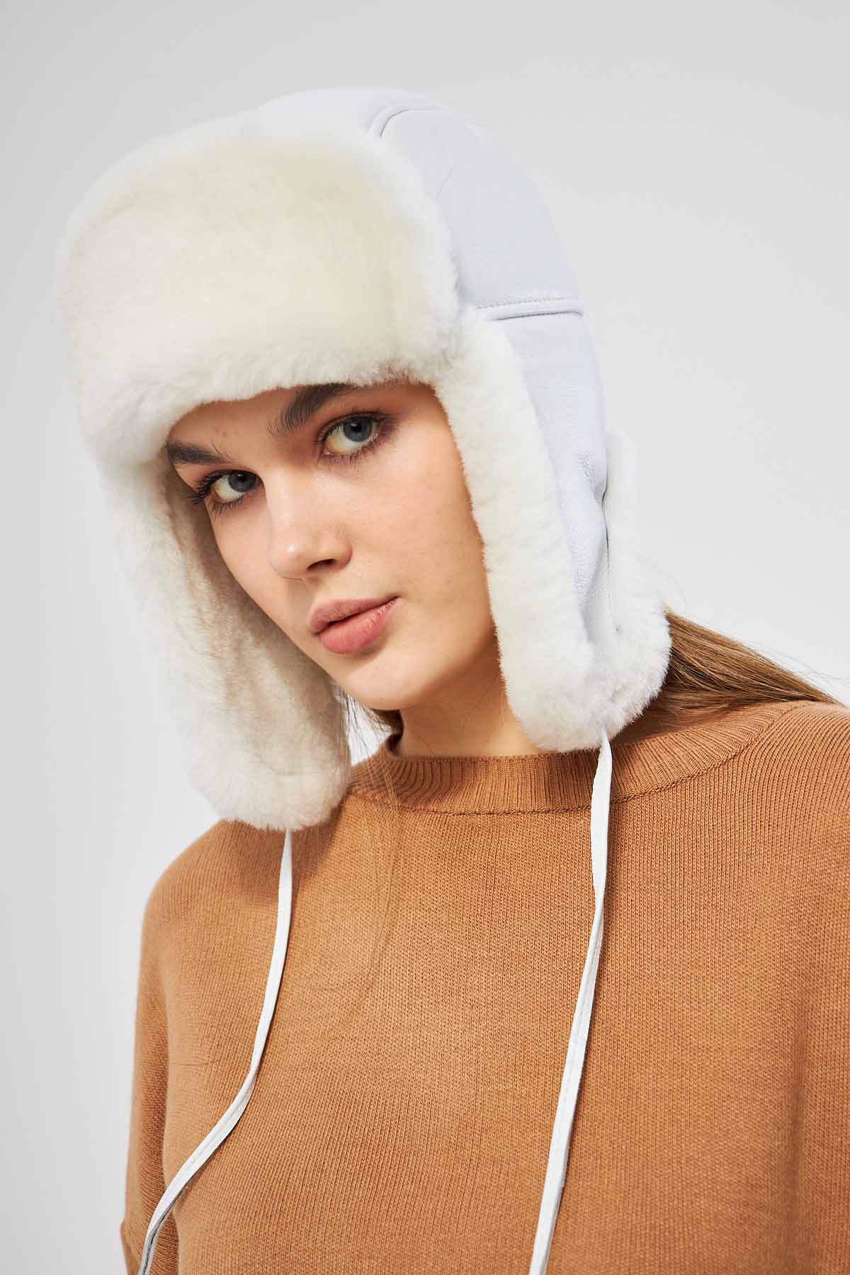 Pegia Holte Sheepskin Unisex Aviator Hat