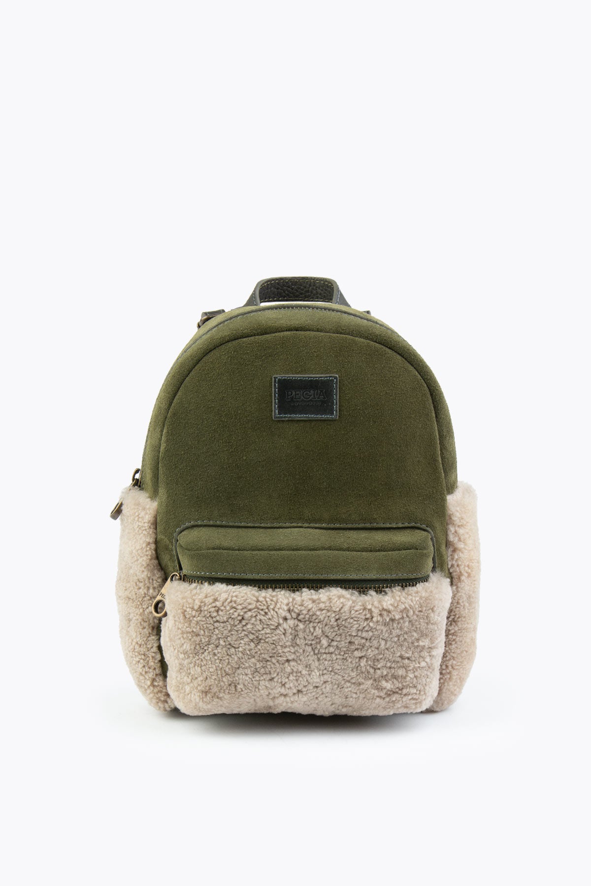 Pegia Moso Shearling Mini Backpack