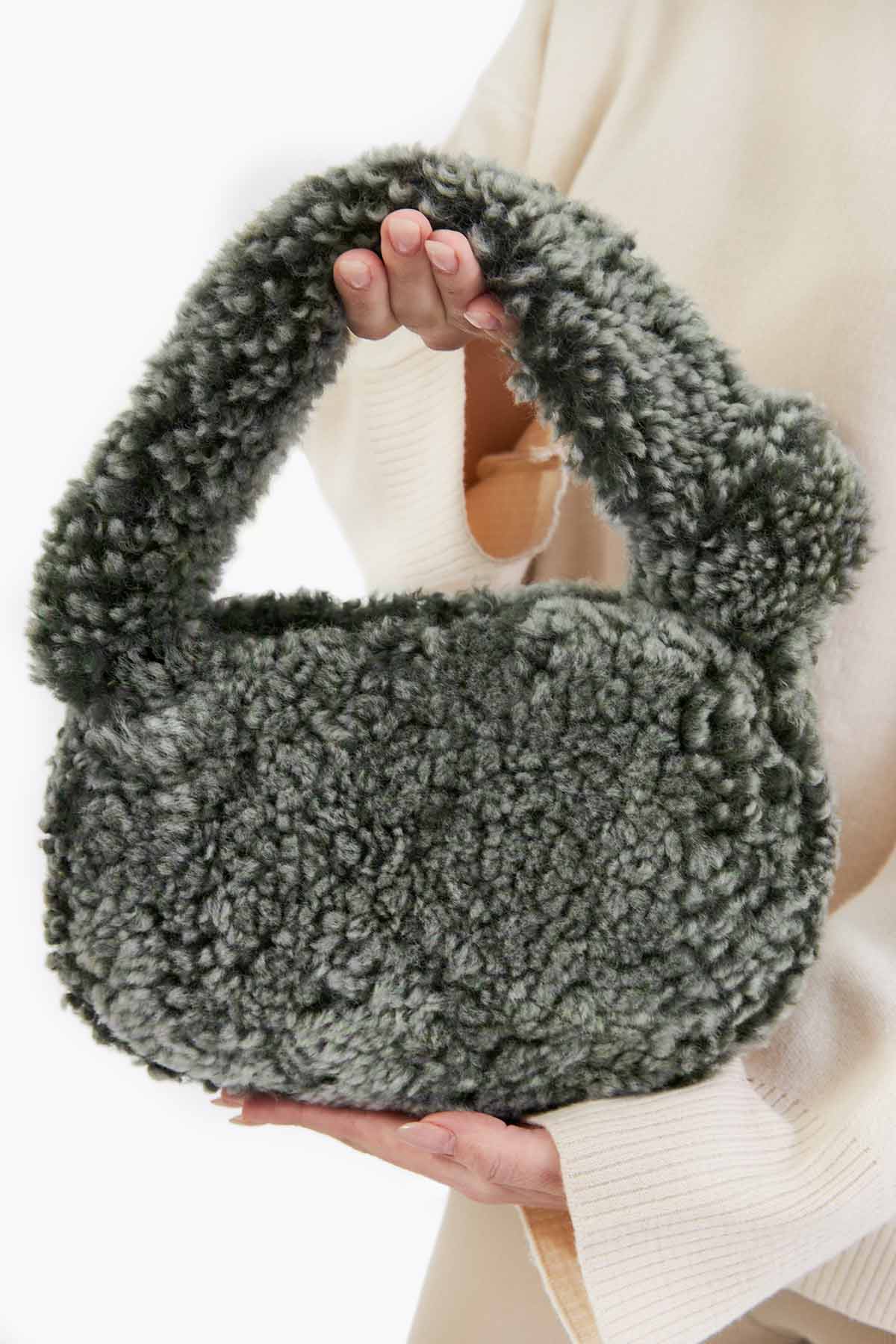 Pegia Lova Shearling Mini Handbag - Pegia