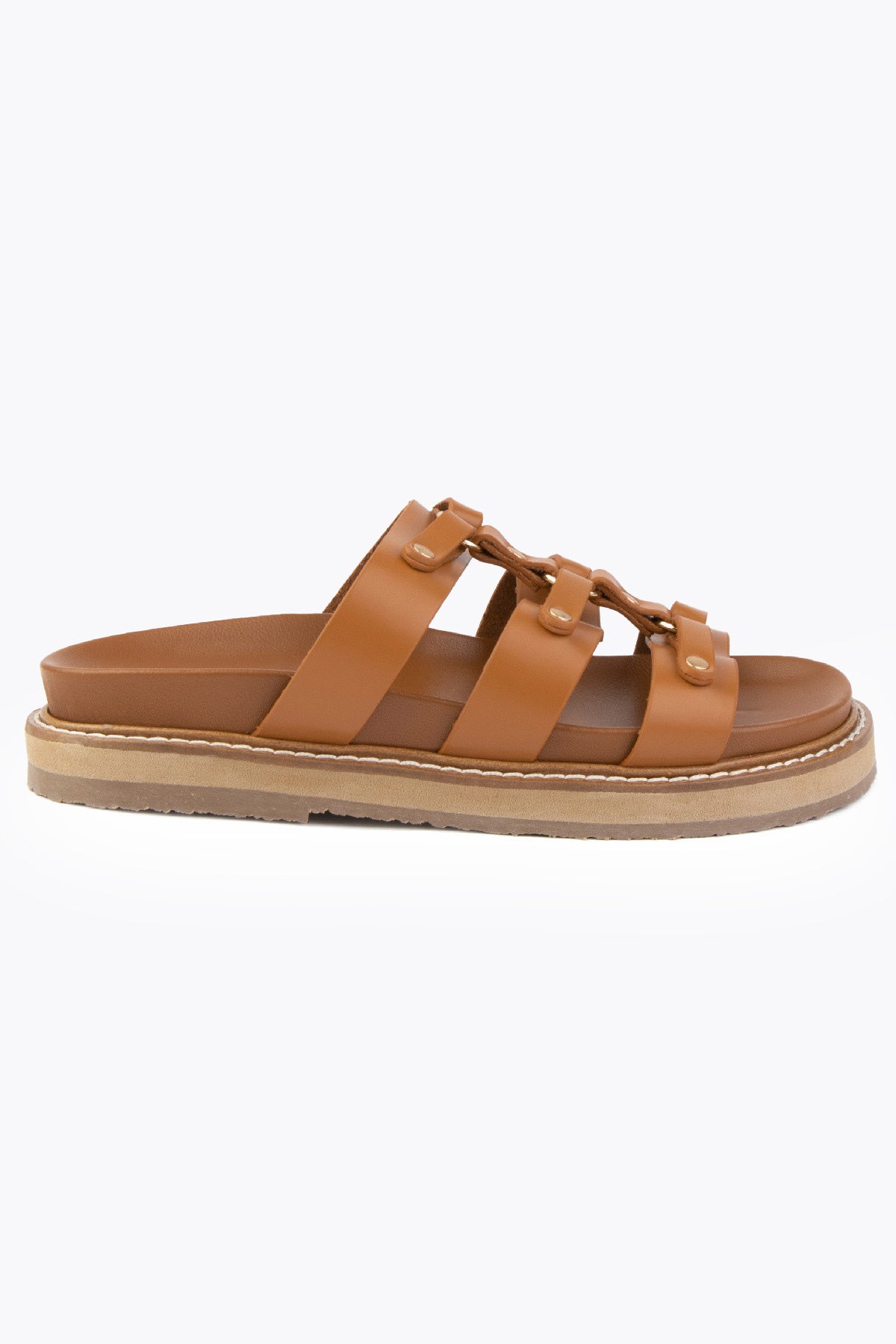 Pegia Lida Leather Women's Slides - Pegia