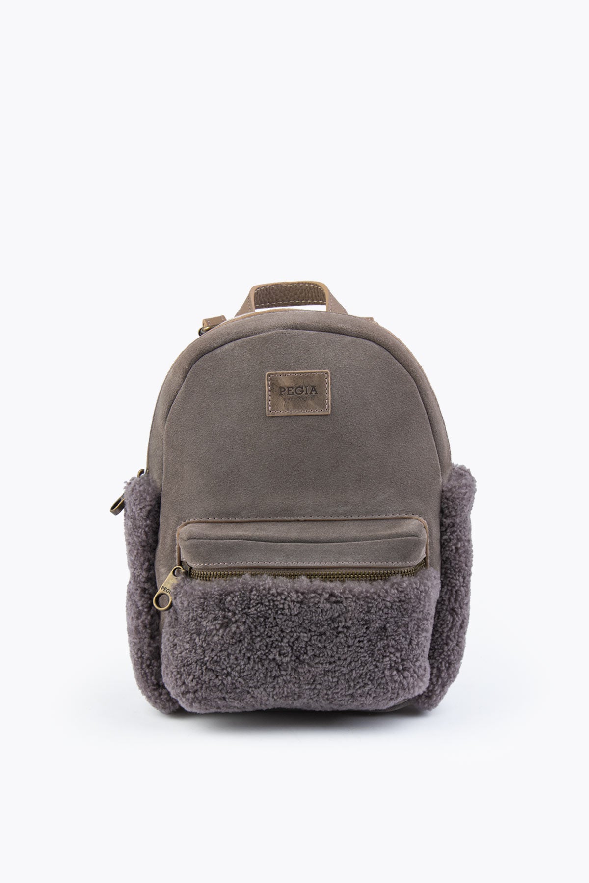 Pegia Moso Shearling Mini Backpack