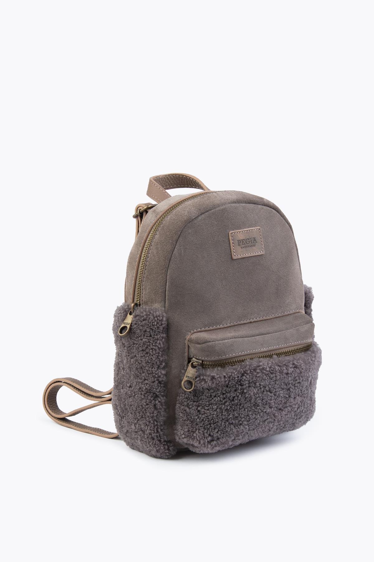 Pegia Moso Shearling Mini Backpack