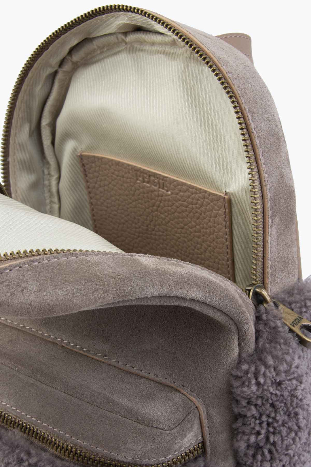 Pegia Moso Shearling Mini Backpack - Pegia