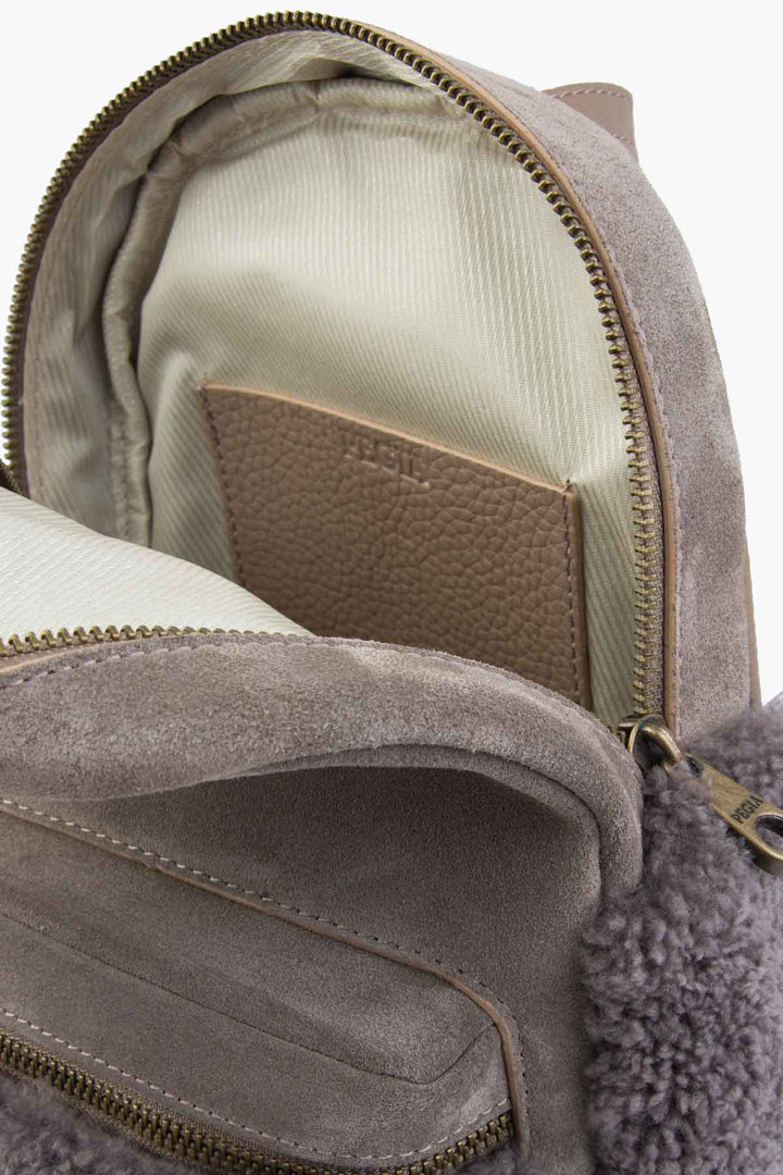 Pegia Moso Shearling Mini Backpack - Pegia
