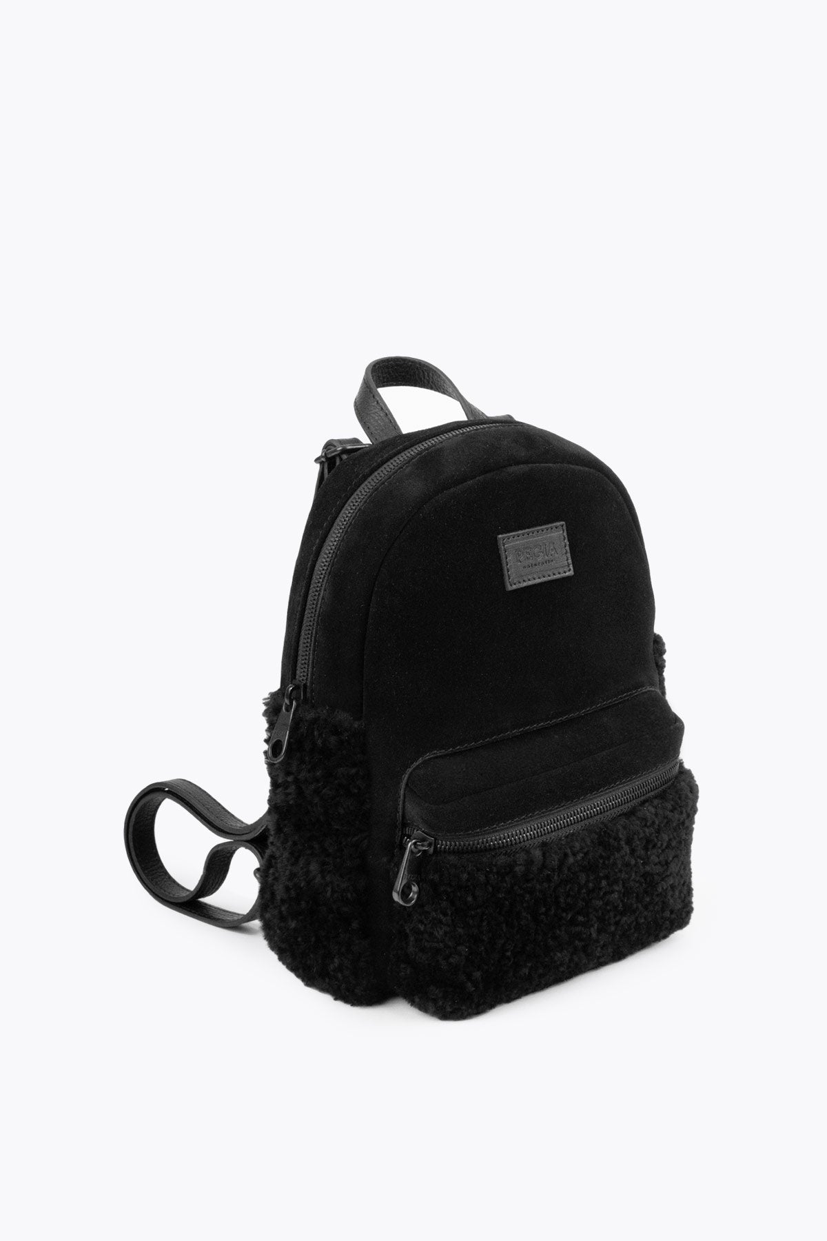 Pegia Moso Shearling Mini Backpack