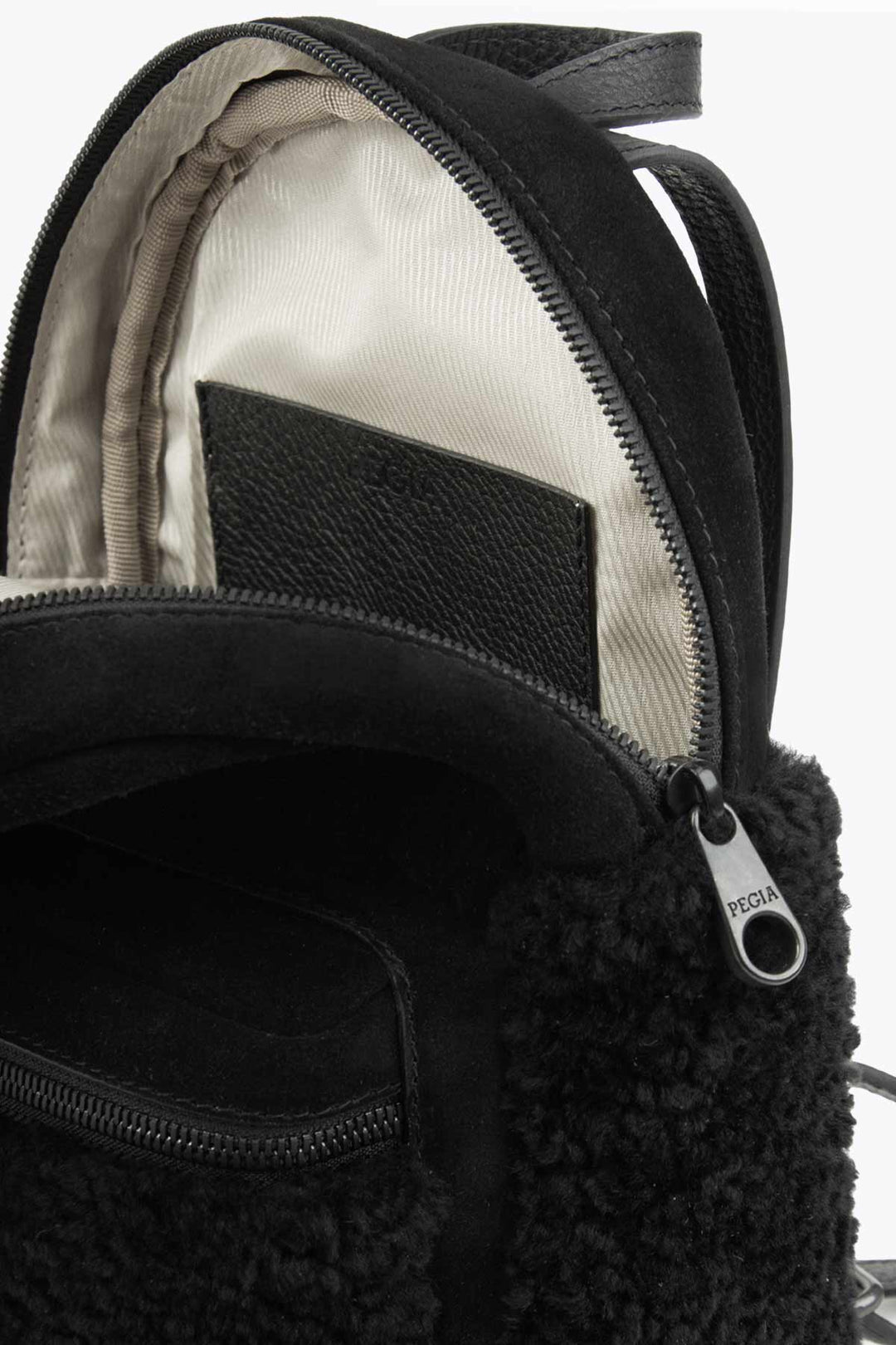 Pegia Moso Shearling Mini Backpack - Pegia
