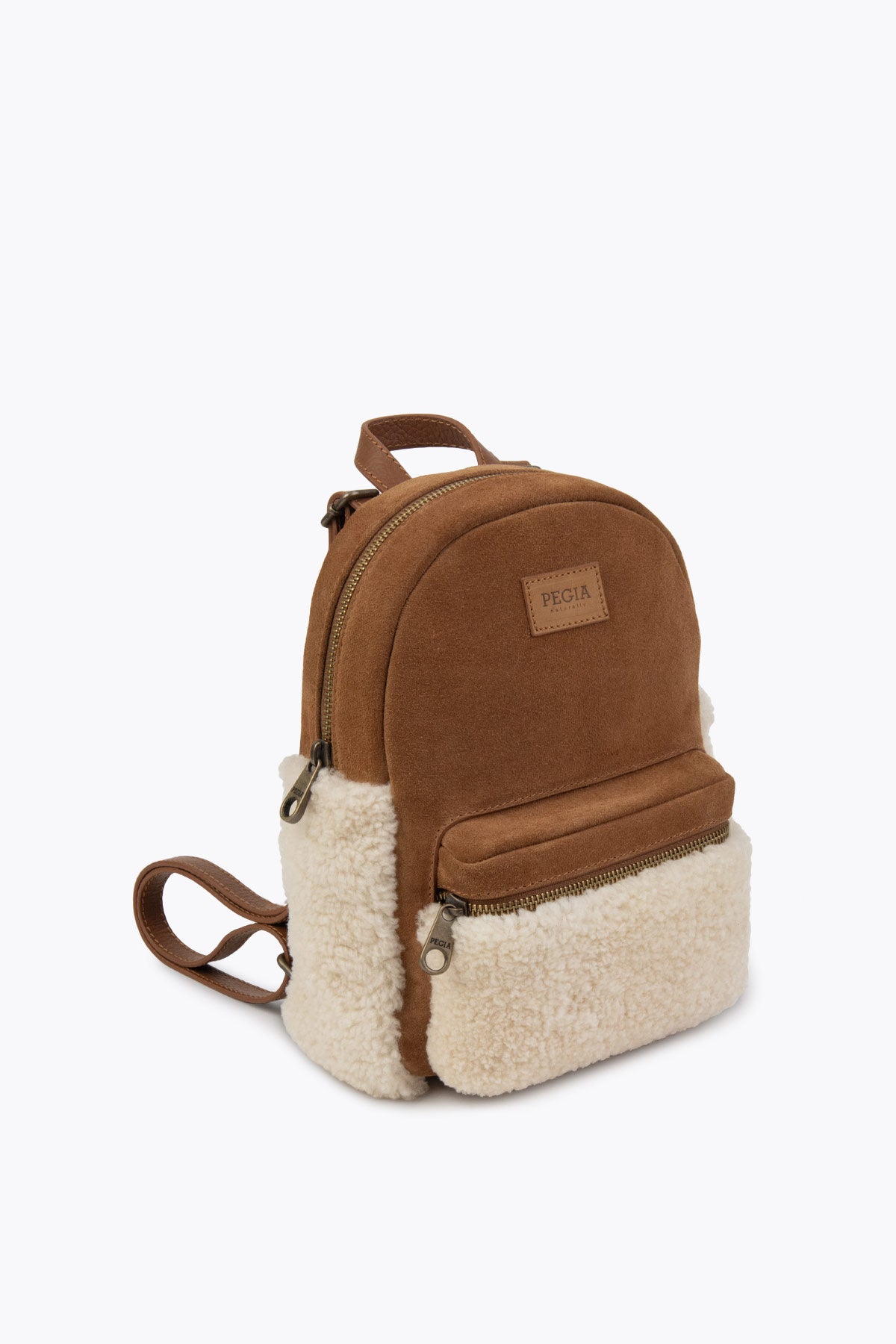 Pegia Moso Shearling Mini Backpack