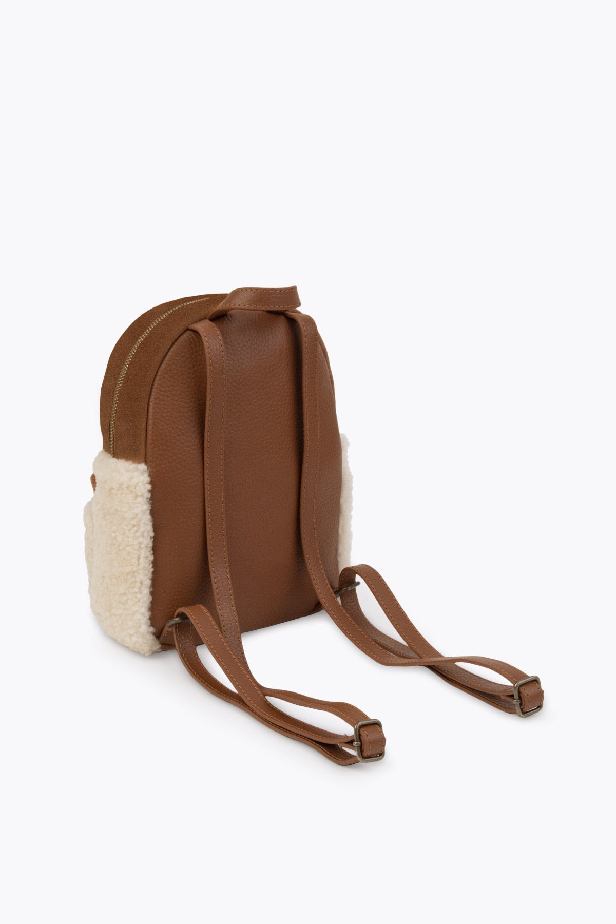 Pegia Moso Shearling Mini Backpack