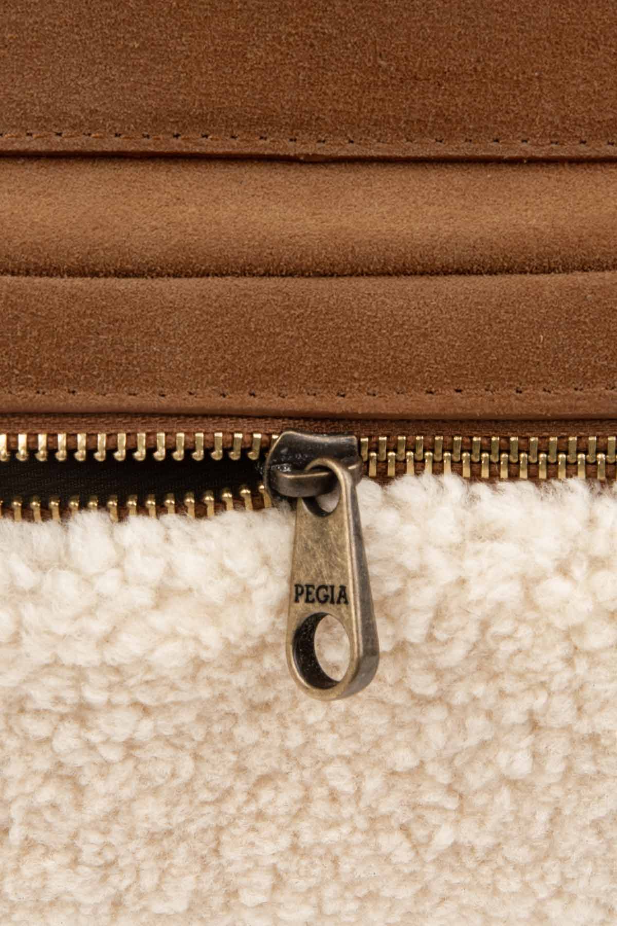 Pegia Moso Shearling Mini Backpack