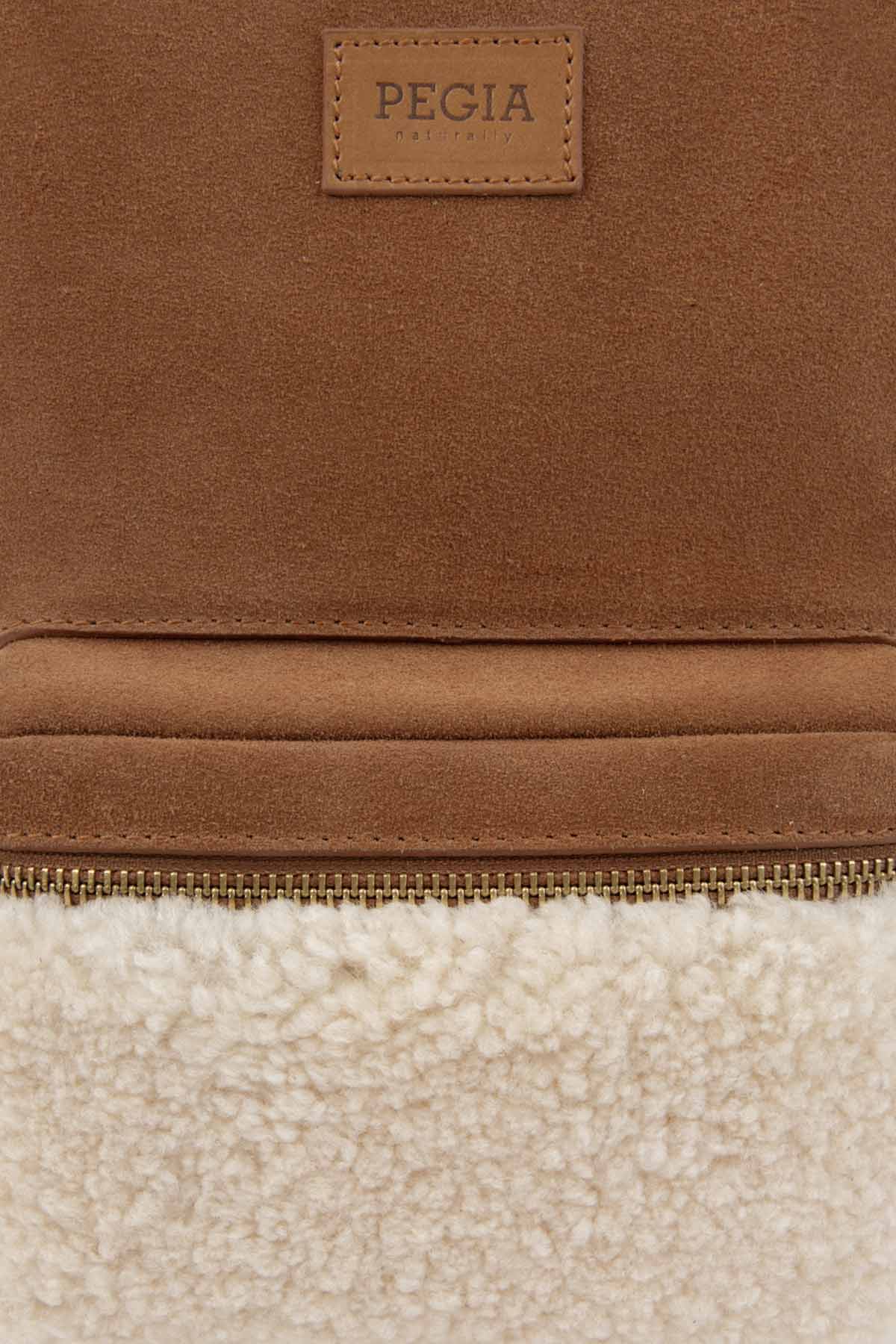 Pegia Moso Shearling Mini Backpack