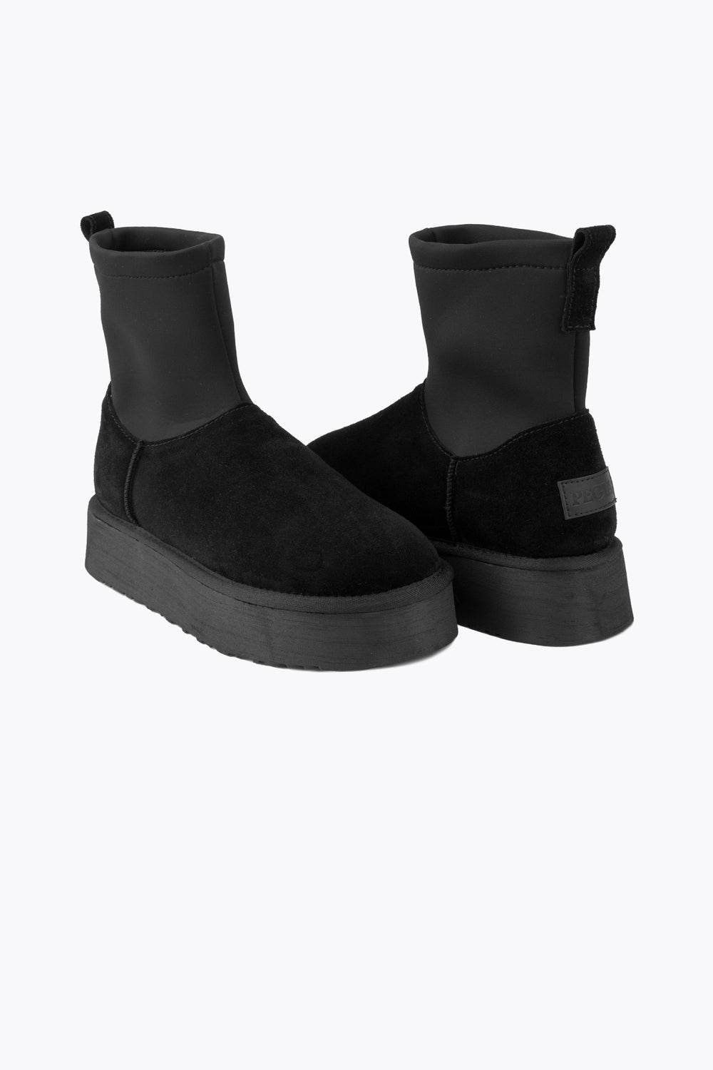 Pegia Kalix Genuine Suede Stretch Zip Women's Platform Boots - Pegia