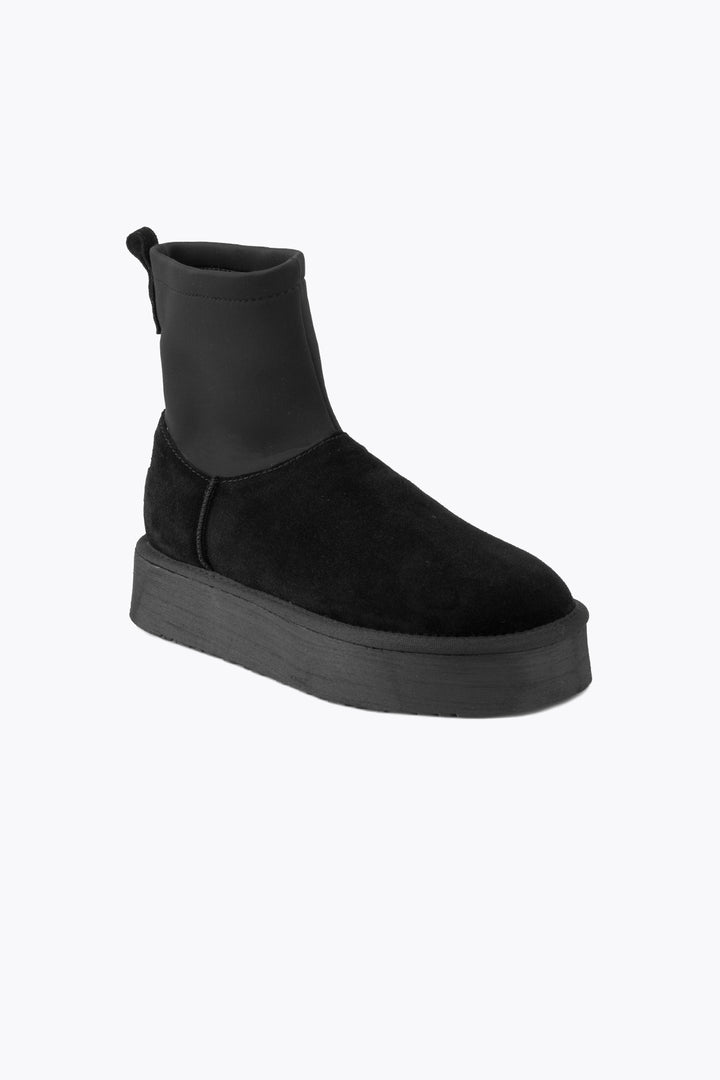 Pegia Kalix Genuine Suede Stretch Zip Women's Platform Boots - Pegia