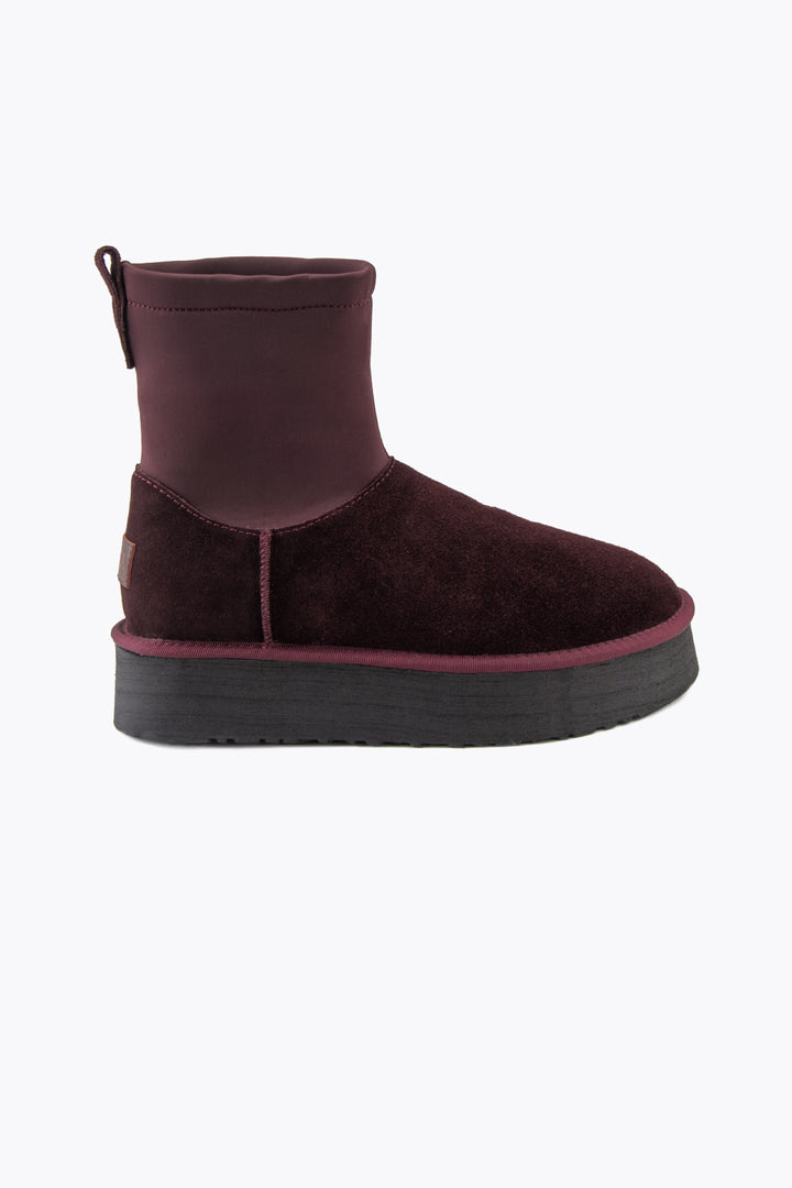 Pegia Kalix Genuine Suede Stretch Zip Women's Platform Boots - Pegia